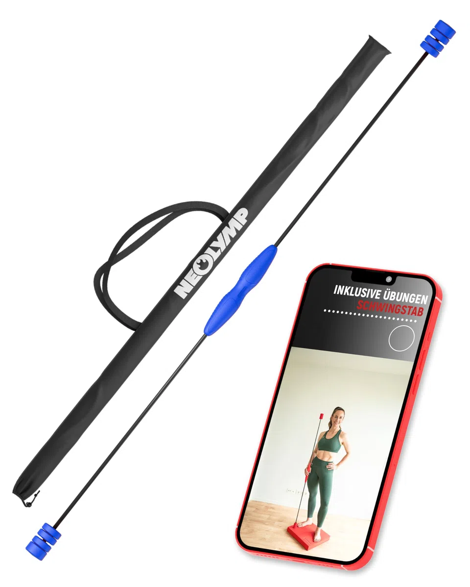 NEOLYMP Barre de fitness - Poids réglables pour battement oscillant - Barre de gymnastique - Poignée ergonomique avec structure antidérapante - Gymstick