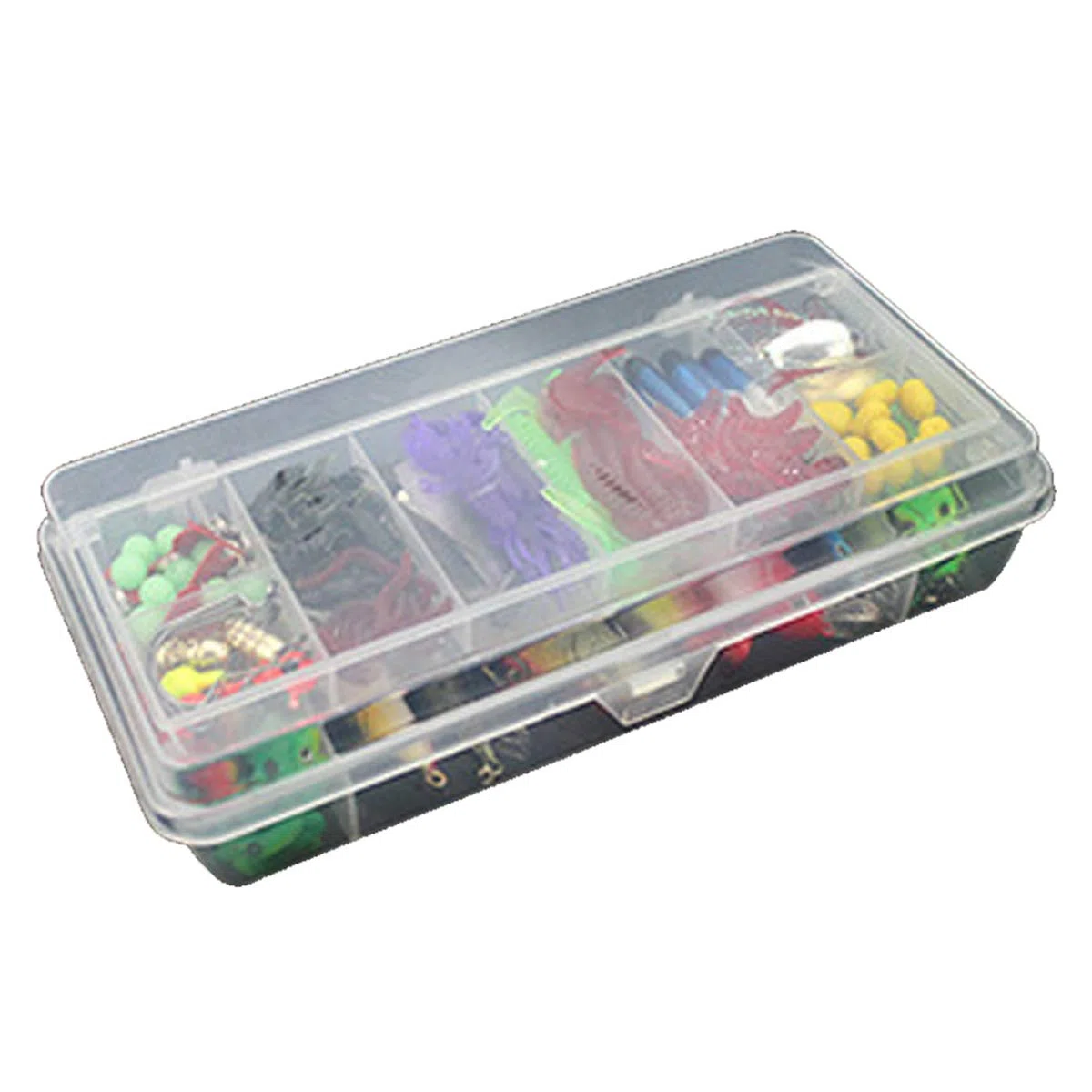 Leurres de pêche Kit avec Boîte à Outils Portable, RoseFlower 141 Pièces Flottante Set Appât de Pêche Hameçons Basse Accessoires Avec Spinnerbaits, Plastique vers, Minnow, Grenouille Appât - Baits Kit