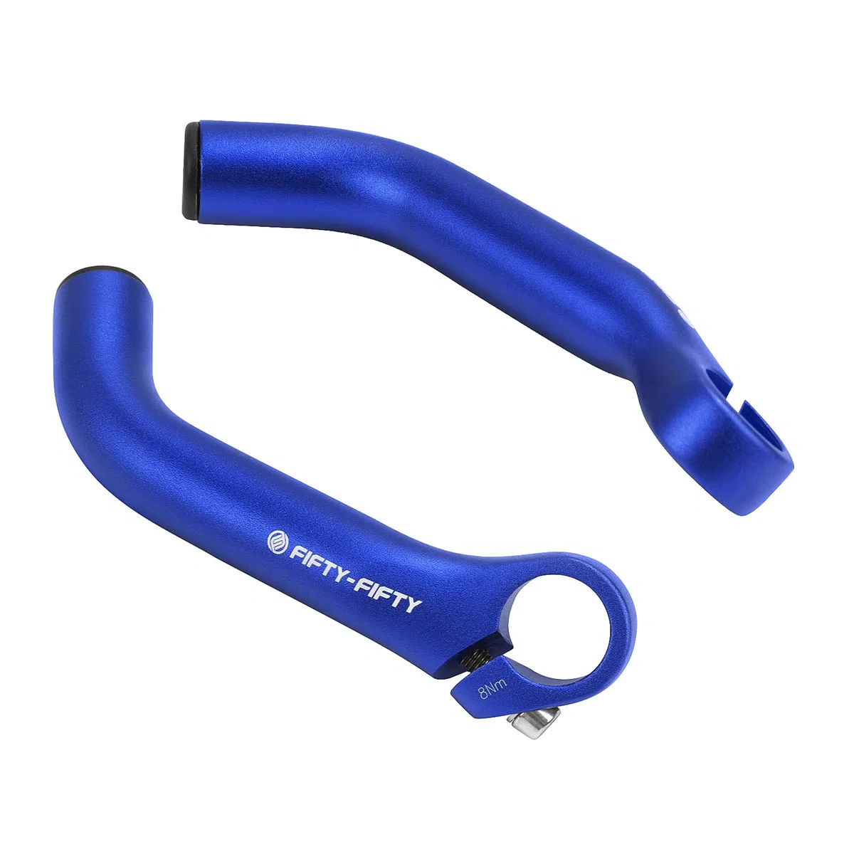 FIFTY-FIFTY Extrémités de guidon de vélo, extrémités de guidon en alliage d'aluminium, VTT(bleu)