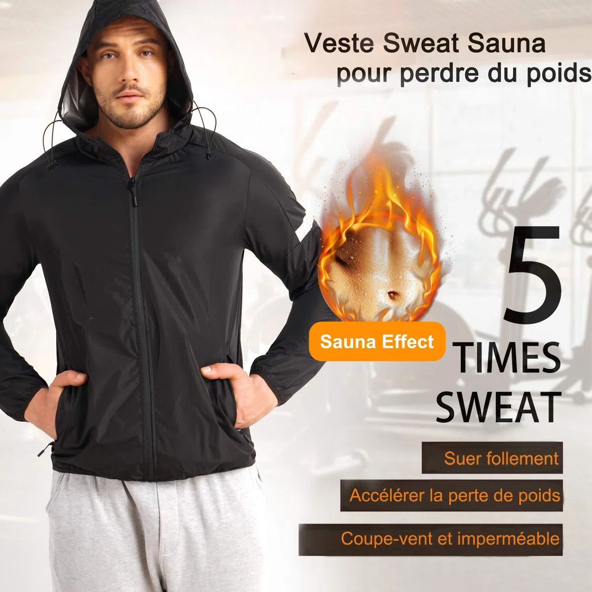 Vêtements Sauna Sudation Homme Sauna Costume survêtement Sudation Sweat Suits Gym