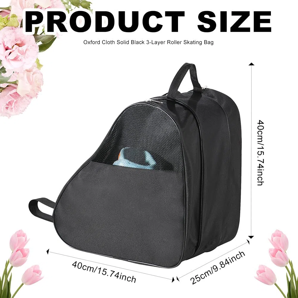 Sac à Patins à Roulette,Portable Sac Patins à Glace Sac pour Roller Femme Homme Respirant Sac de Chaussures de Patinage Sac de Rangement de Patins en Tissu Oxford Sac de Transport pour Patin