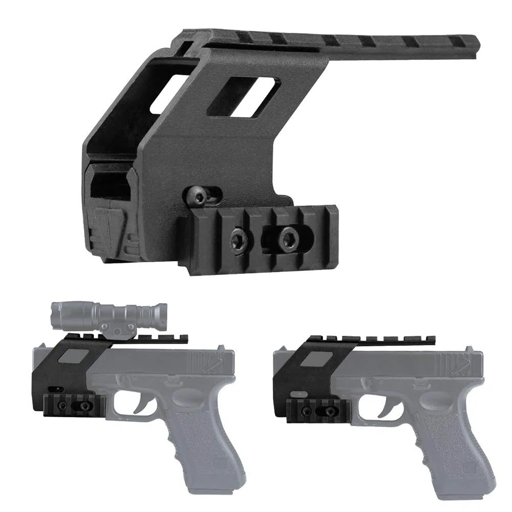 Système de Base de Rail de Pistolet Tactique pour G 17 18 19 Pistolet Airsoft Accessoires de G 17 Portée de Chasse (2 Couleurs en Option)