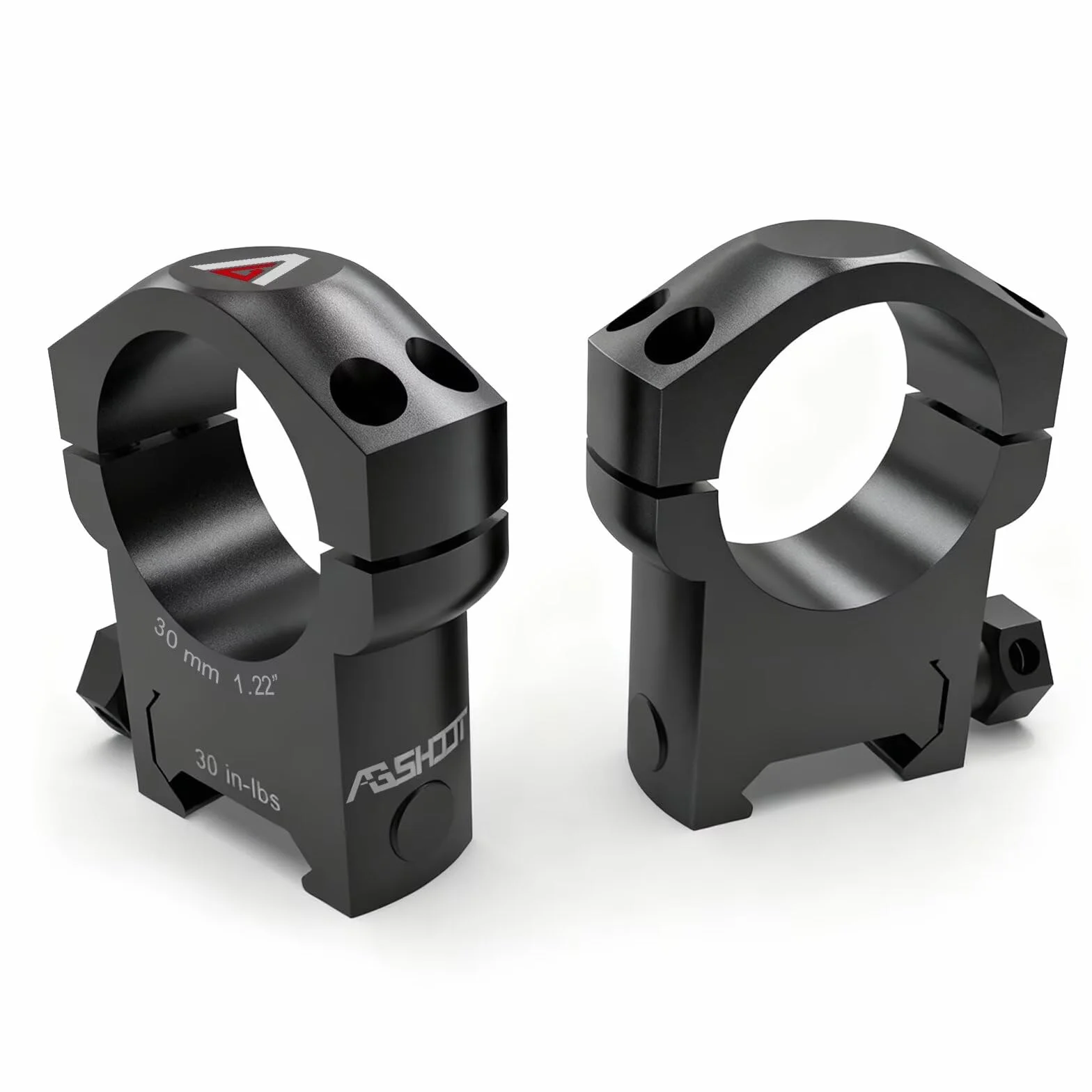Colliers de Lunette 30 mm, Profil Haut pour Rail Picatinny, Hauteur d'axe 31 mm