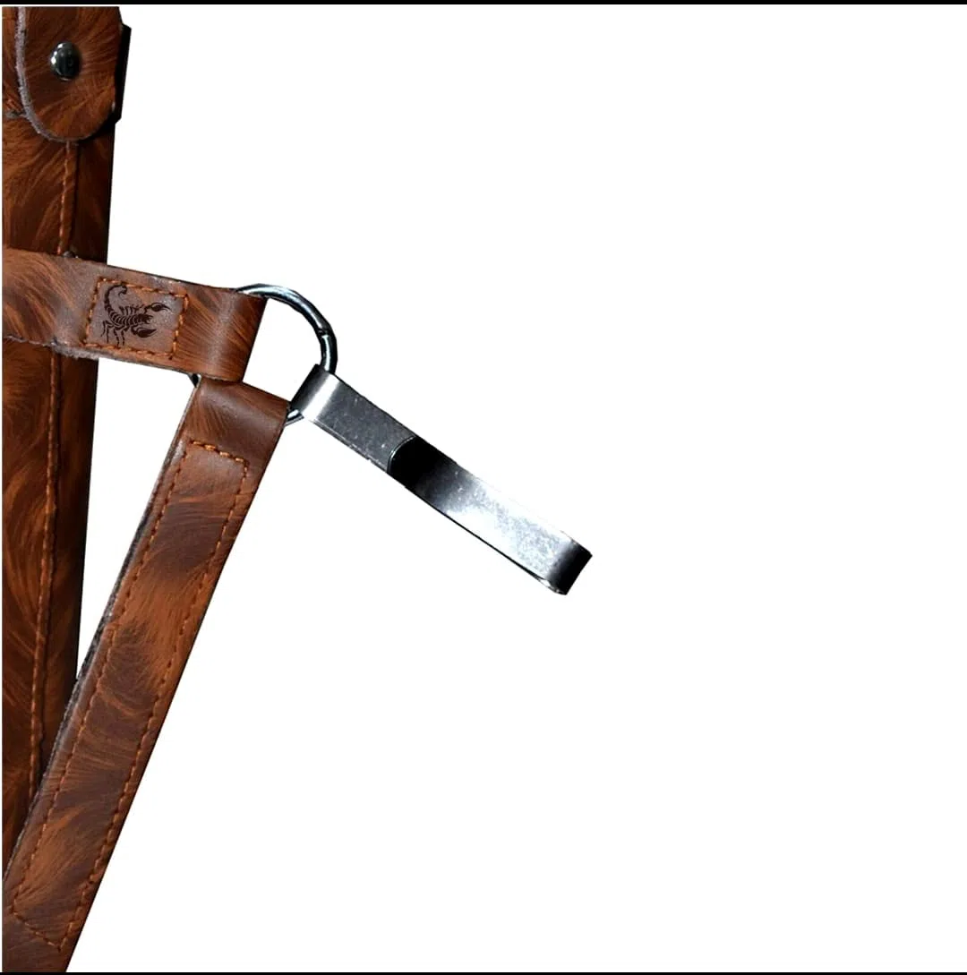 Scorpion Carquois de tir à l'arc en cuir véritable fait à la main pour la chasse et la pratique de la cible, réglable, léger et confortable