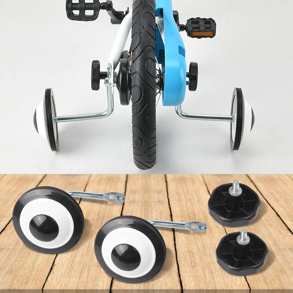 Paire de stabilisateurs de vélo 30,5 cm, 35,6 cm, 40,6 cm, roues d'entraînement avec vis, roues latérales pour enfants (pour vélo de 40,6 cm)