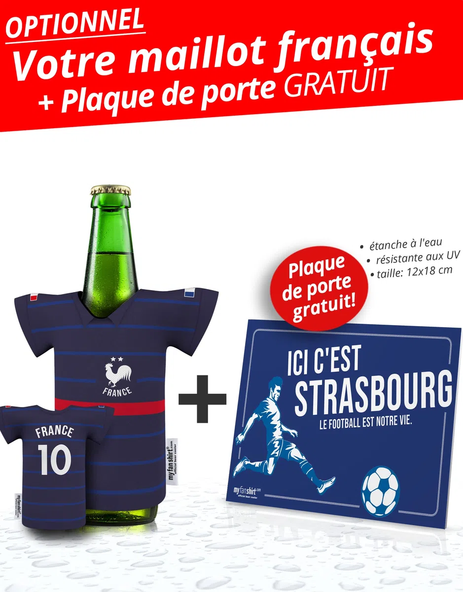 myfanshirt Strasbourg Maillot/Housse Refroidisseur de bière en Jersey - Convient à Hommes by FRFRT