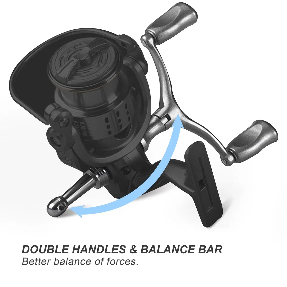 Moulinet de Pêche,Moulinets de Pêche,Moulinet Casting pour Eau de Mer ou Eau Douce,Moulinet Carpe avec Double Poignée Interchangeable,1500-2500 Traînée Max 8KG