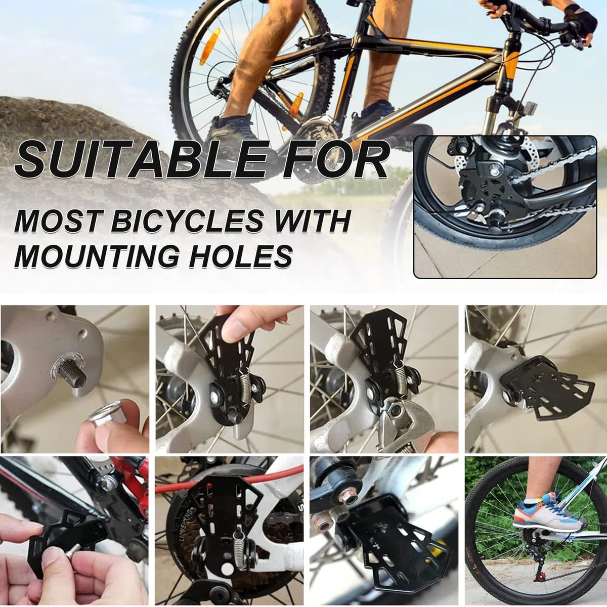 Siège arrière Accessoires de vélo,Siège de vélo Universel pour,Vélo Pièces Accessoires Sièges,Dossier en éponge Douce