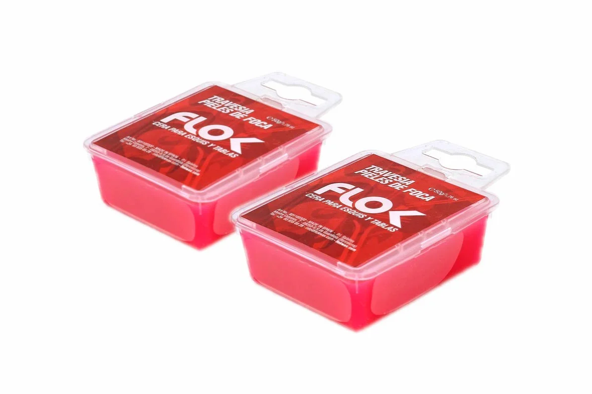 FLOK. Cire de Croisement Universelle (Peaux de Phoque) 2 x 50 g. Cire de Ski, Fart Ski Alpin Snowboard, fartage, Entretien, Racing, Glisse