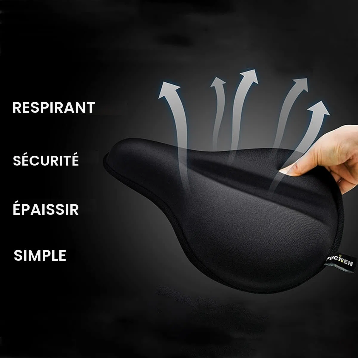 Housse de selle en gel pour vélo d'appartement, grande et confortable, rembourrée pour homme et femme, convient pour les vélos stationnaires, le cyclisme d'intérieur - Coussin de selle doux