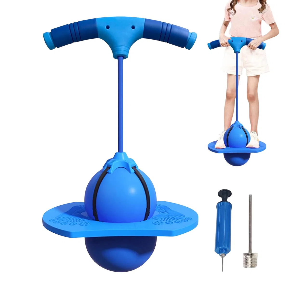 Générique Ballon Sauteur - Antidérapants Sûrs Amusants avec Poignée et Pompe | Ballon à Sauter pour et Adultes | pour Jeux Intérieur Extérieur, Fitness, Sport, Récréation, Fête,