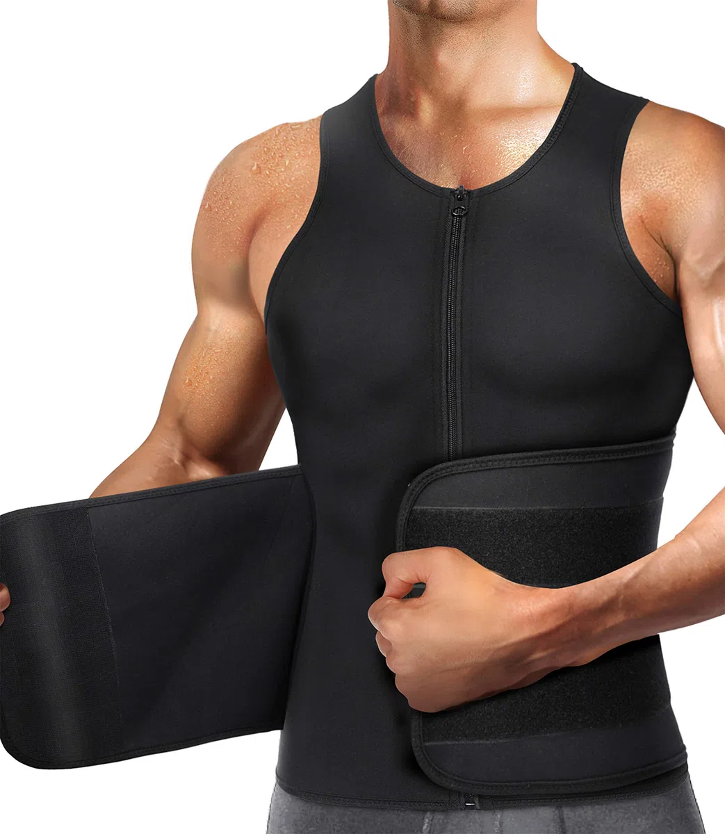 Gilet de Sudation Homme Sauna Néoprène pour Minceur Ceinture de Sudation Fitenes Sports Débardeur