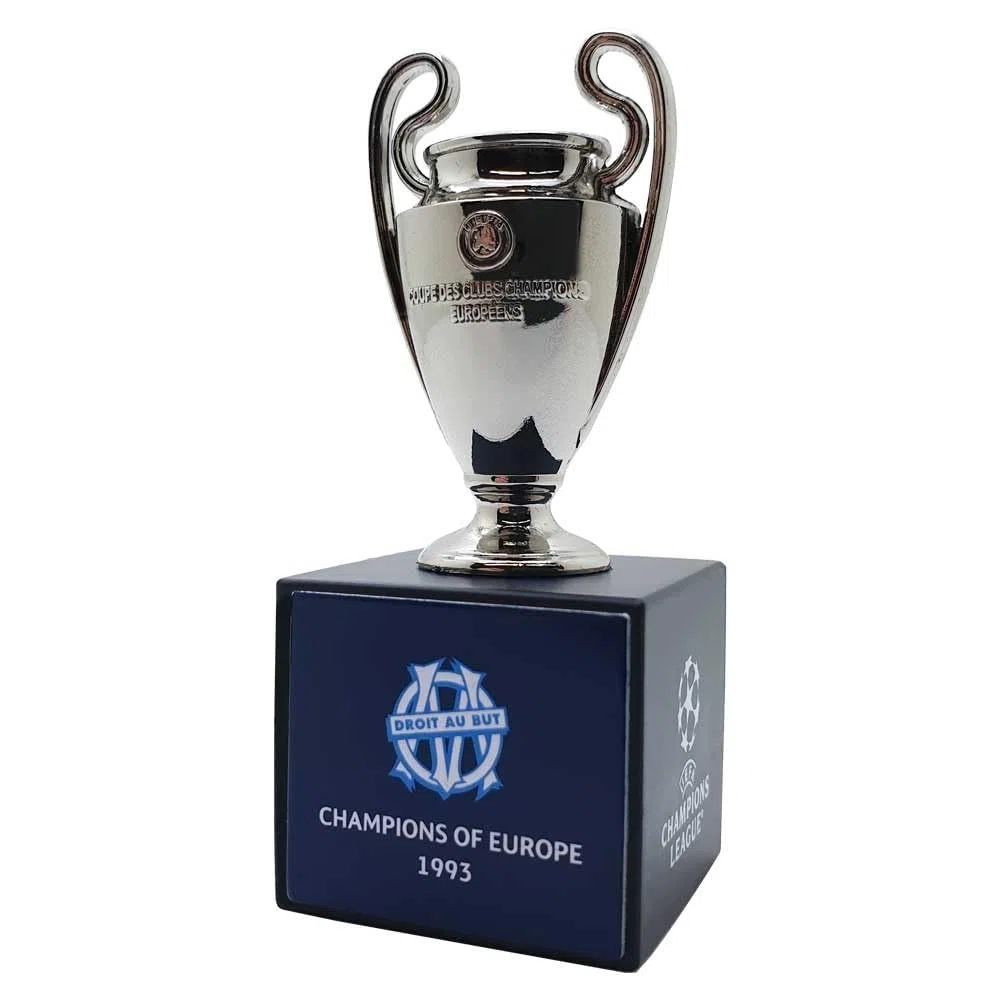 UEFA Om Champions League Vainqueur: Olympique Marseille (1993) - Replique Trophée (45mm) sur Socle