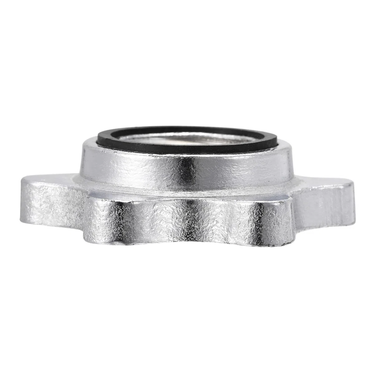 sourcing map Lot de 2 écrous hexagonaux M28 antidérapants pour haltères - Argenté