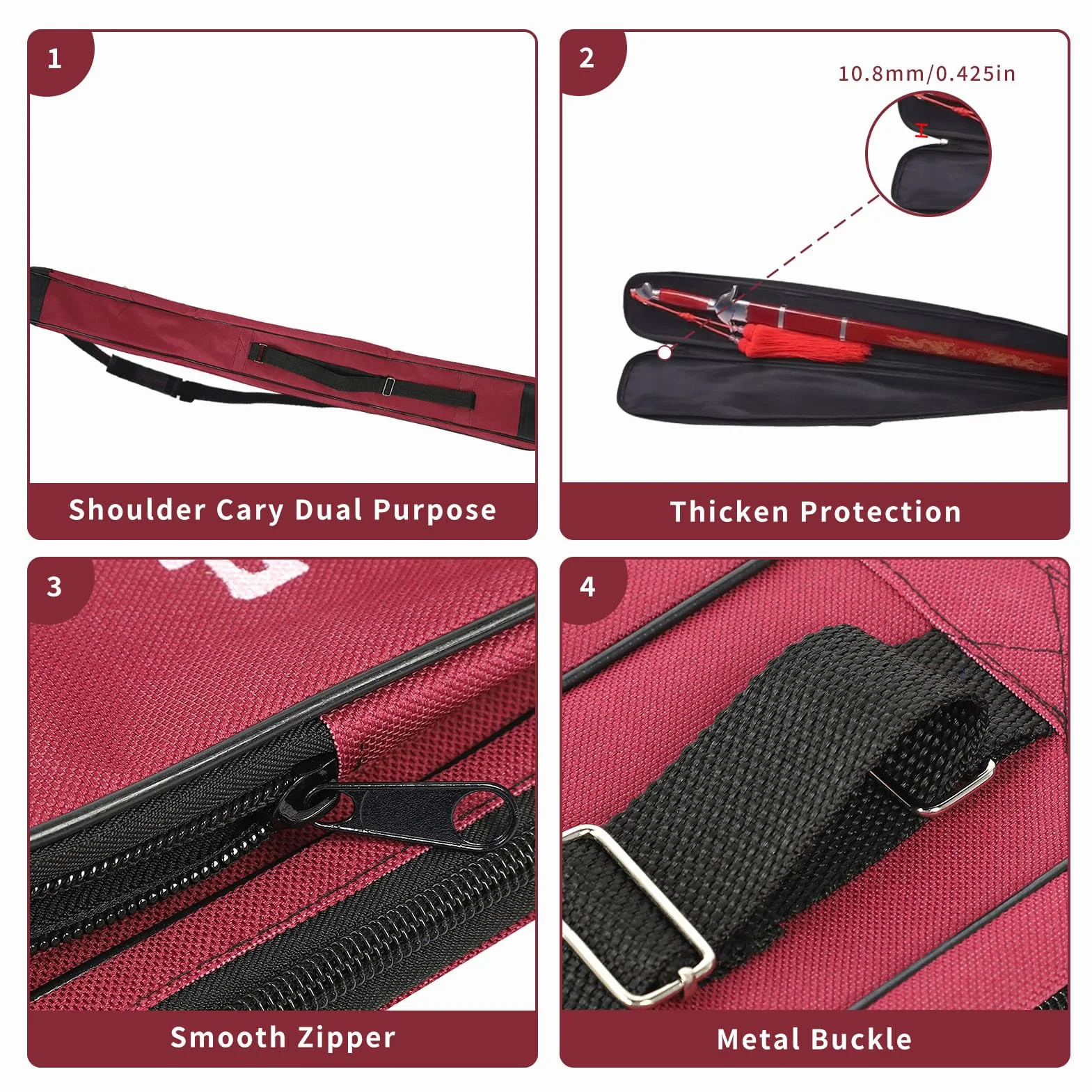 Sac D'épée Gaine D'épée Sac De Transport D'épée Boîte D'épée De Samouraï avec Bandoulière pour Cosplay Halloween, Sac D'épée De Protection pour Kung Fu