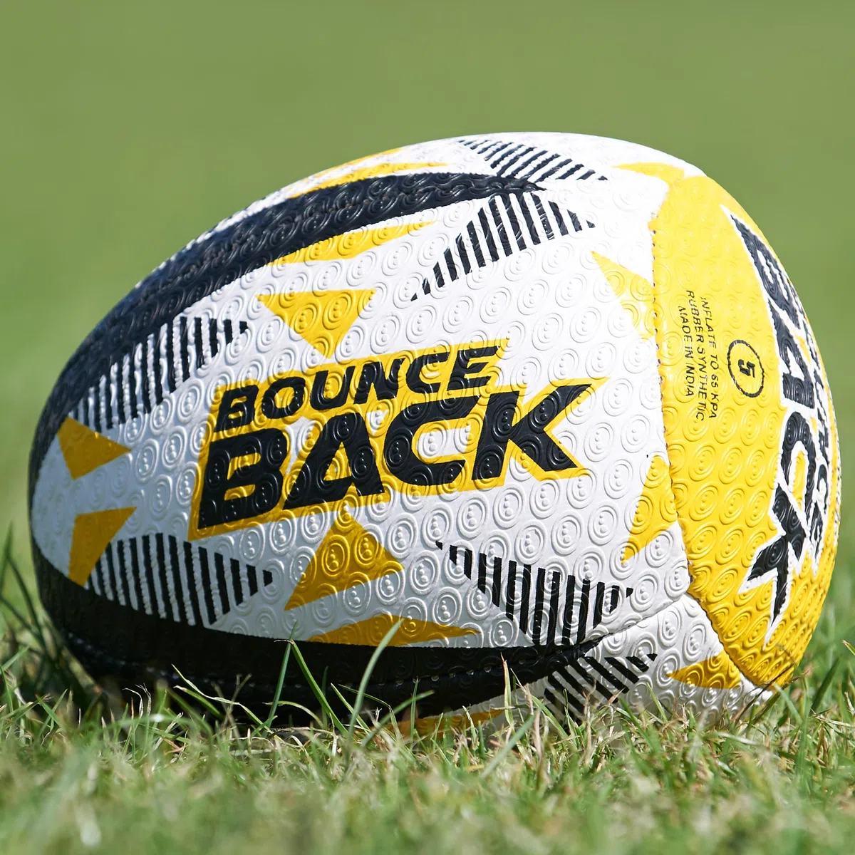 Optimum Ballon de rugby rebondissant en solo – Équilibré, réactif, manipulation et coups de pied précis – Ballon de rugby rebondissant pour entraînement professionnel – 2 plis, 410 g (taille 5)