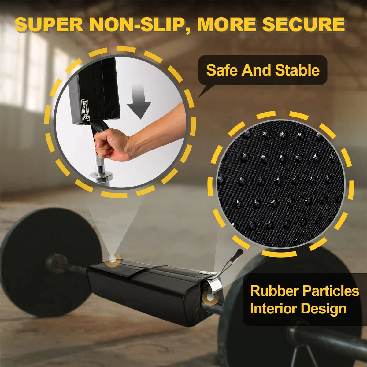POWER GUIDANCE Barbell Squat Pad - Neck & Shoulder Pad di protezione - Grande per squat, affondi, slanci Hip, sollevamento pesi e altro - Montare 50mm Sbarre olimpici Perfectly