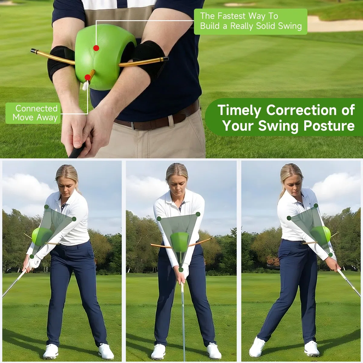 Aides à L'entraînement De Golf, Entraîneur De Swing Entraîneur De Swing Avec Sangles Pour Deux Joueurs Améliorez Votre Technique Swing Que Vous Soyez Débutant Ou Confirmé Pour Les Golfeurs Tous âges