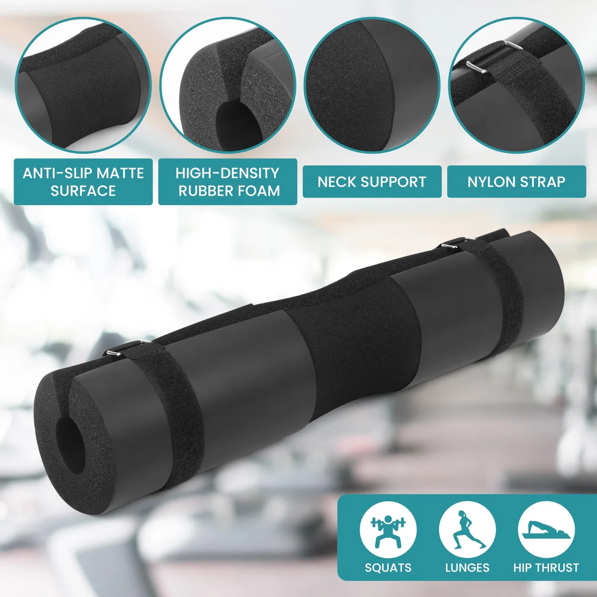 Belle Vous Mousse pour Barre de Musculation - Mousse pour le Cou et les Épaules - Mousse de Protection d’Haltere pour Haltérophilie et Gym - Compatible avec Barre Olympique
