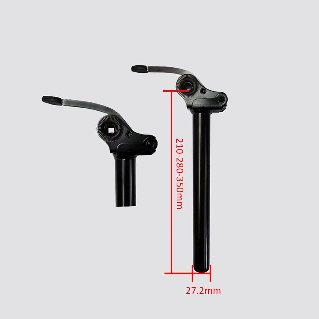 Tige De Selle Rabattable for Vélo Électrique, Support De Selle Rabattable, Diamètre 27.2mm, Adapté À De Nombreux Vélos