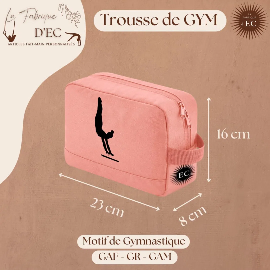 La Fabrique d'EC - Trousse de Sport pour Gymnastes, Rangement pour Maniques et Protège-Poignets, Noir