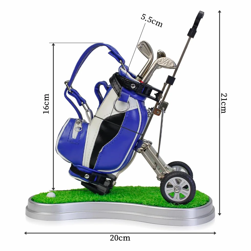Kofull Cadeaux de Golf Gadgets de Mini Clubs de Golf Porte-Stylo de Golf avec 3 stylos de Club de Golf