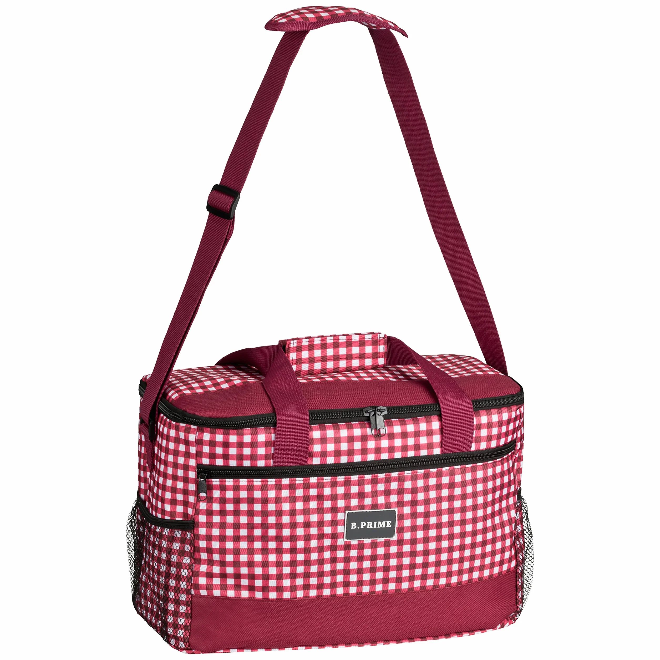 B.PRIME Sac Isotherme 20L Classic I 36x26x22cm I Glacière Souple Isotherme I Sac de Pique-Nique I Glacière Camping I Pique-Nique I Outdoor I Extérieur I Voyage I Courses I Auto I Différents Coloris