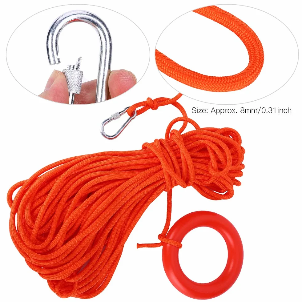 Ligne de Vie, Ligne de Vie Flottante, Nylon 8mm pour Bateau plongée piscines plages Yachts