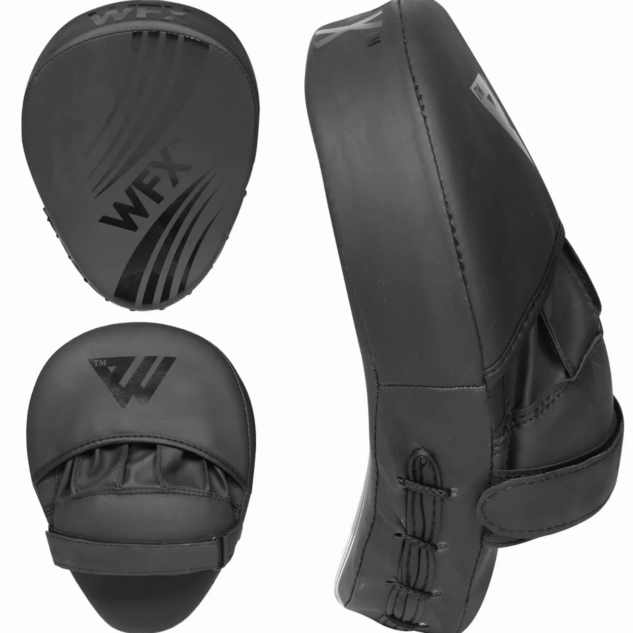 WFX Pads de Boxe Focus Mitts Hook and Jab Punch Bag Target Training Curved Strike Shield Hand Muay Thai Pad MMA Martial Arts Gloves