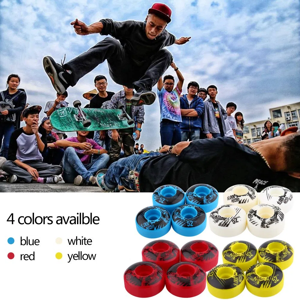 Alomejor Roues durables de Planche à roulettes de Longboard de croiseur d'unité Centrale d'unité Centrale de 52mm x de 30mm 4 pcs/Ensemble