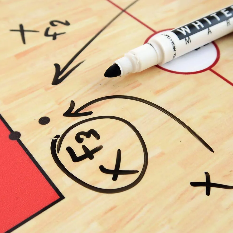Tableau Tactique Handball pour Entraîneur. Double Face, Marqueurs Effaçables à Sec. Personnalisé avec Nom, Logo ou Blason, Club