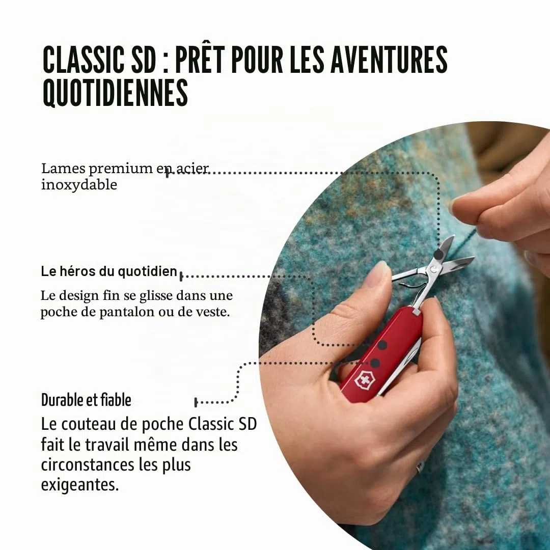 Victorinox Classic SD Colors, Swiss Army Knife, Mini couteau Suisse