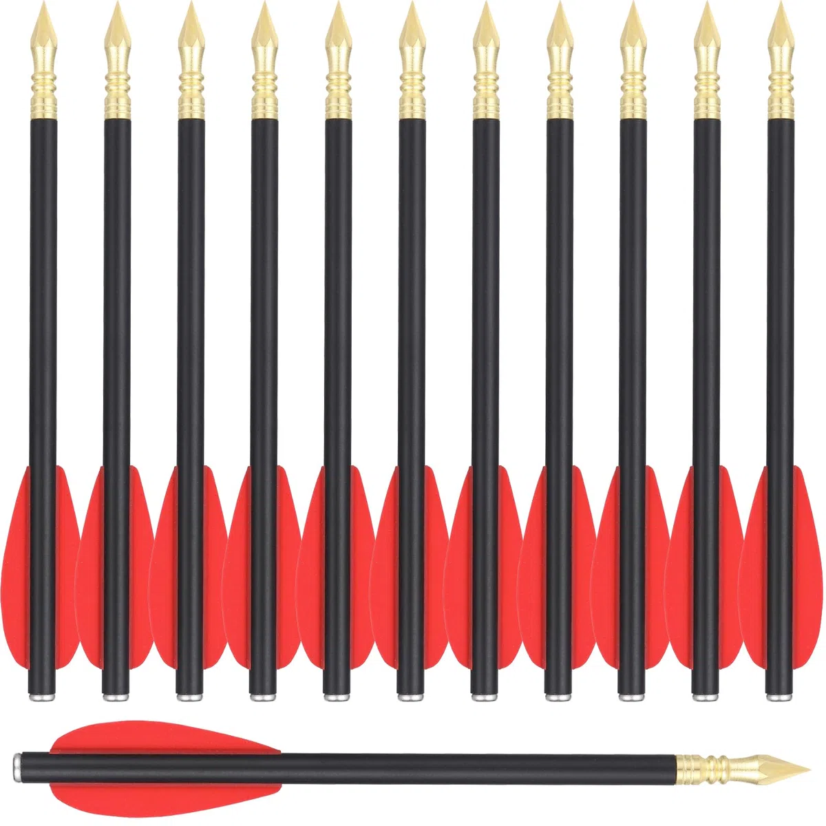 12 pièces Boulon d'arbalète de 6,3 Pouces, Mini Flèches d'arbalète en Carbone avec Pointe de Flèche, Flèches de Chasse pour Arbalète de 50 à 80 LB, Tir à l'arc, Cible de Chasse