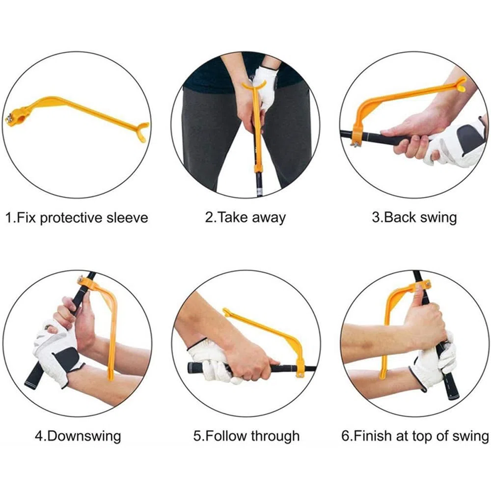 Entraîneur de Swing de Golf,2 PCS Aides à l'entraînement au Golf,Aides à l'entraînement au Swing de Golfs pour Corriger Votre Swings et Votre Posture Cadeau Parfait pour Les Débutants