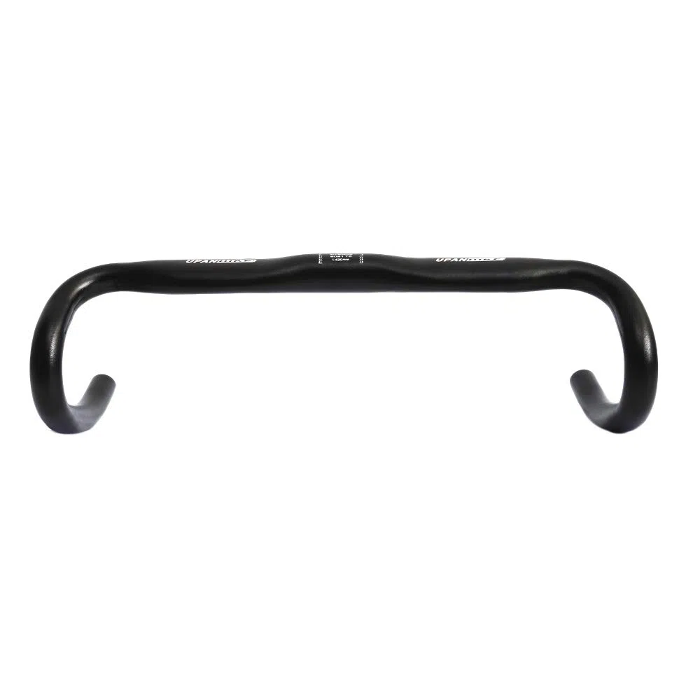 UPANBIKE Guidon cintré pour vélo de route à pignon fixe avec repose-mains 31,8 mm (noir, 31,8 mm)