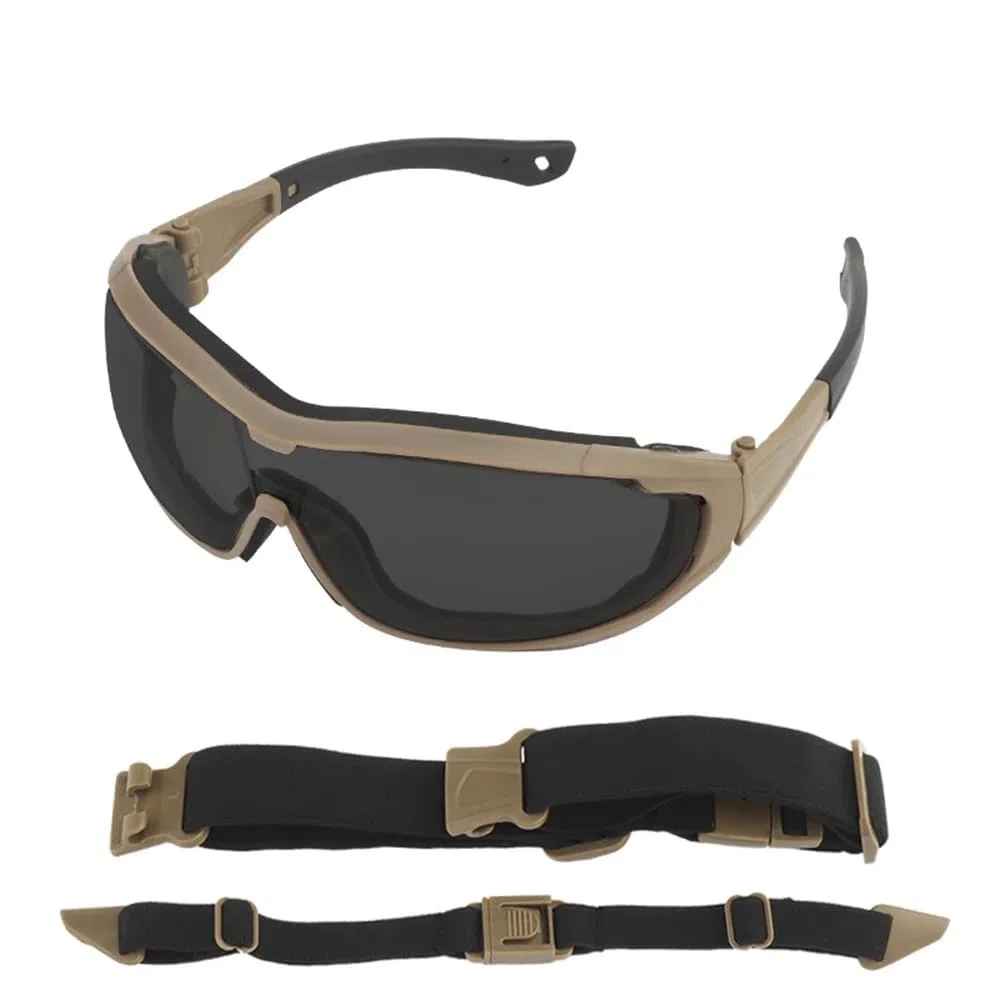 Peminkoo Lunettes de Soleil polarisées Tactiques Verres UV Lunettes de randonnée Lunettes de Protection pour tir Airsoft