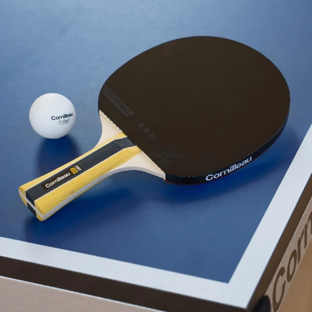 CORNILLEAU - Sport 400 - Raquette de ping Pong d'intérieur Polyvalente - revêtement ITTF 3 étoiles