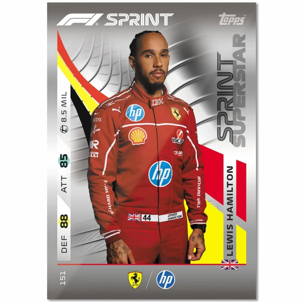 Topps Turbo Attax Formula 1 2025 – Boîte complète – Contient 24 paquets de Turbo Attax (240 cartes).