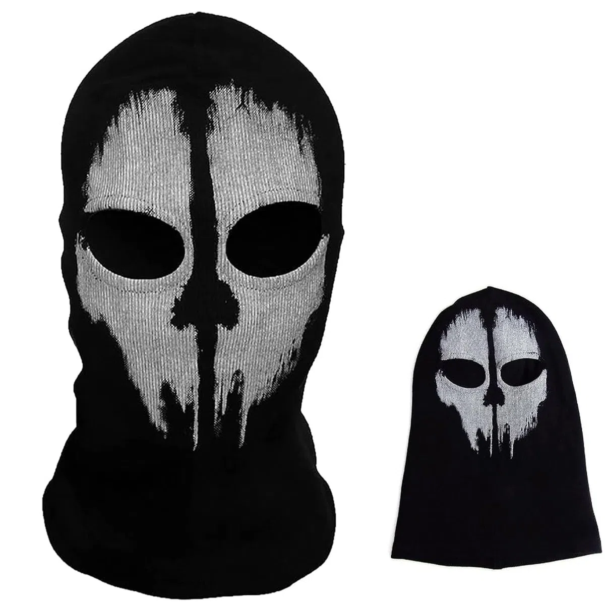 BAIYSFFG Balaclava pour Hommes Masque Complet d'horreur Ghost Mask,de Ski pour Costume de Robe de Fantaisie - Cosplay - Airsoft Motorcycling Paintball (Black Ghost-10)