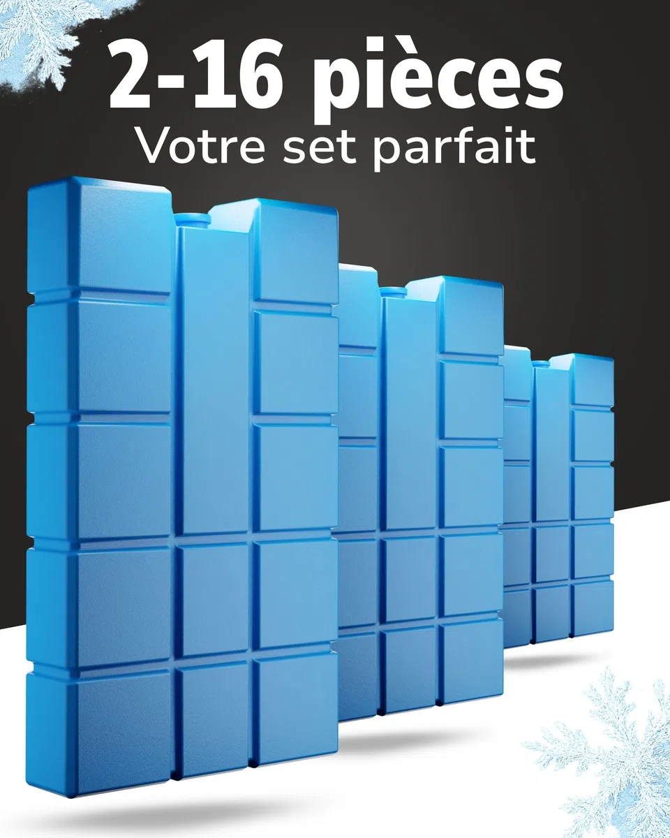 ToCi Lot de blocs réfrigérants pour sac isotherme ou glacière, de 200 ml chacun, 8