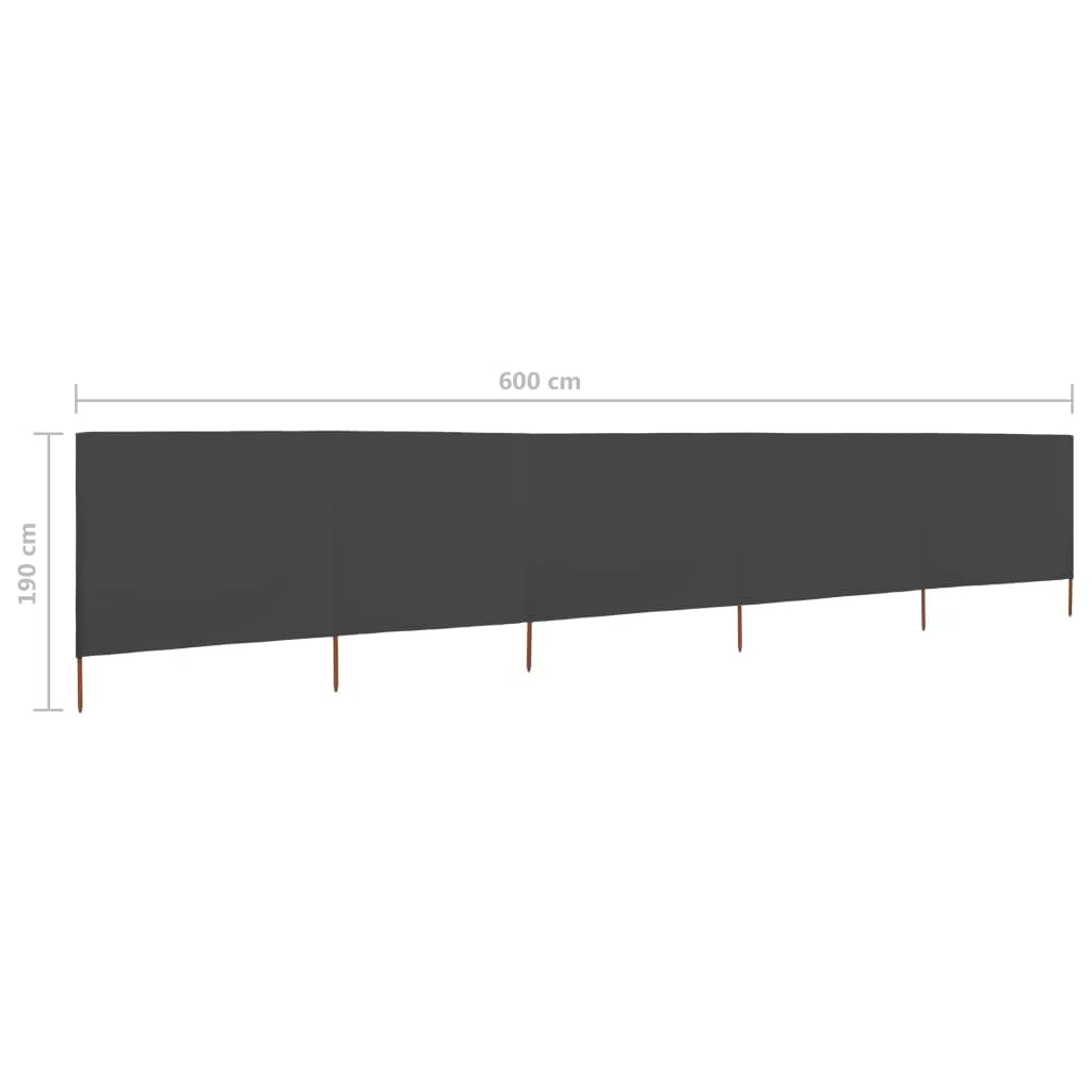Coupe-vent pliable en 5 pièces - 600 x 160 cm - En tissu non tissé de qualité supérieure et durable - Brise-vue - Pour jardin, plein air, camping, parc - Pour protéger contre le vent, le sable