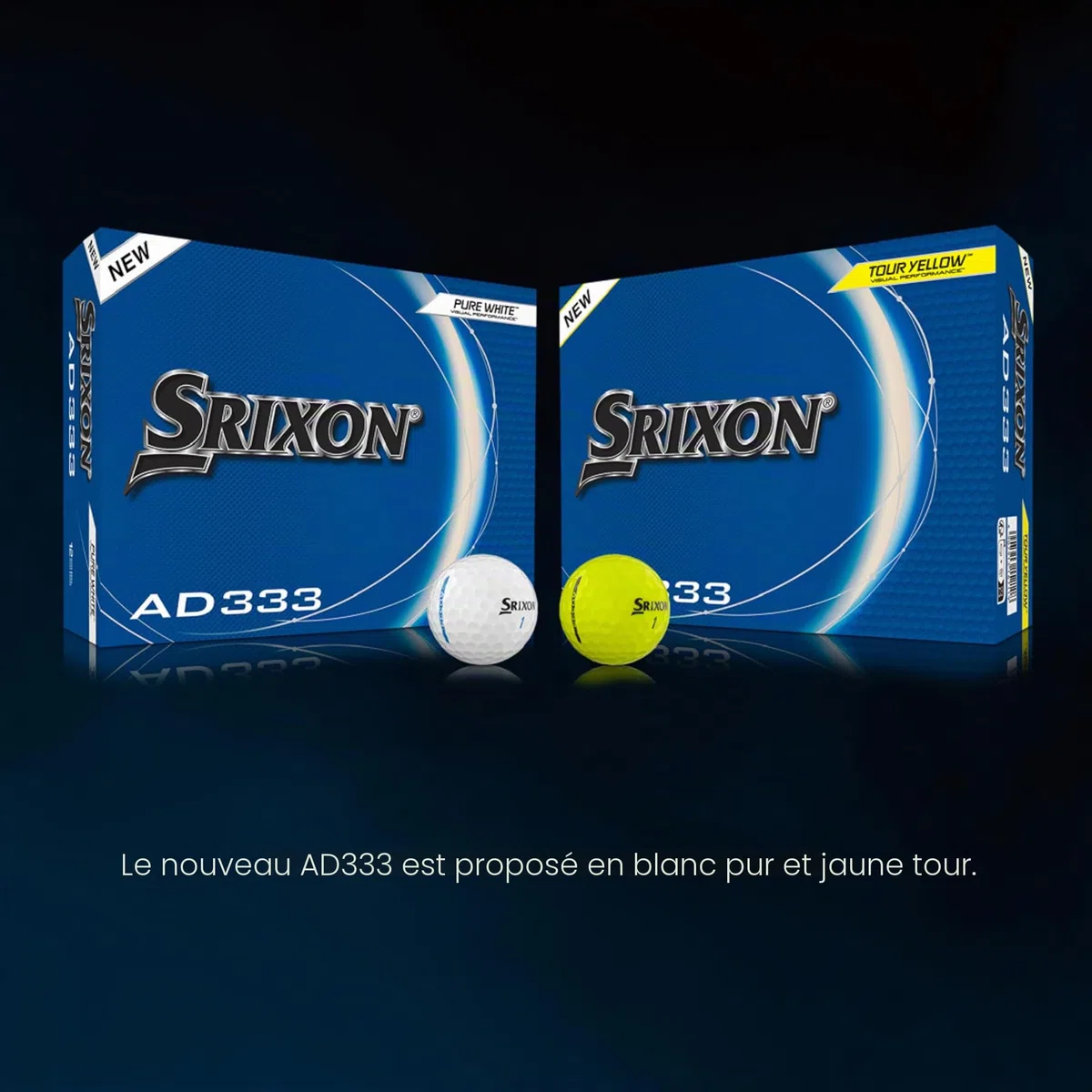Srixon AD333 Balles de Golf Longue Distance|Toucher Plus Doux et Contrôle Exceptionnel |Emballage Écologique |Idée Cadeau Golfeur | Boîte de 12