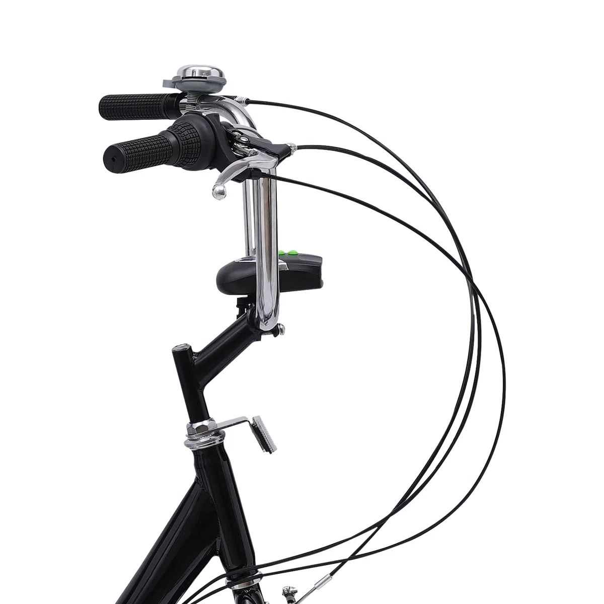 Tricycle pour adulte 24 ", pliable, 3 roues, 7 vitesses, tricycle pour adulte, tricycle pliant avec panier, lampe, dossier arrière et porte-gobelet (noir)