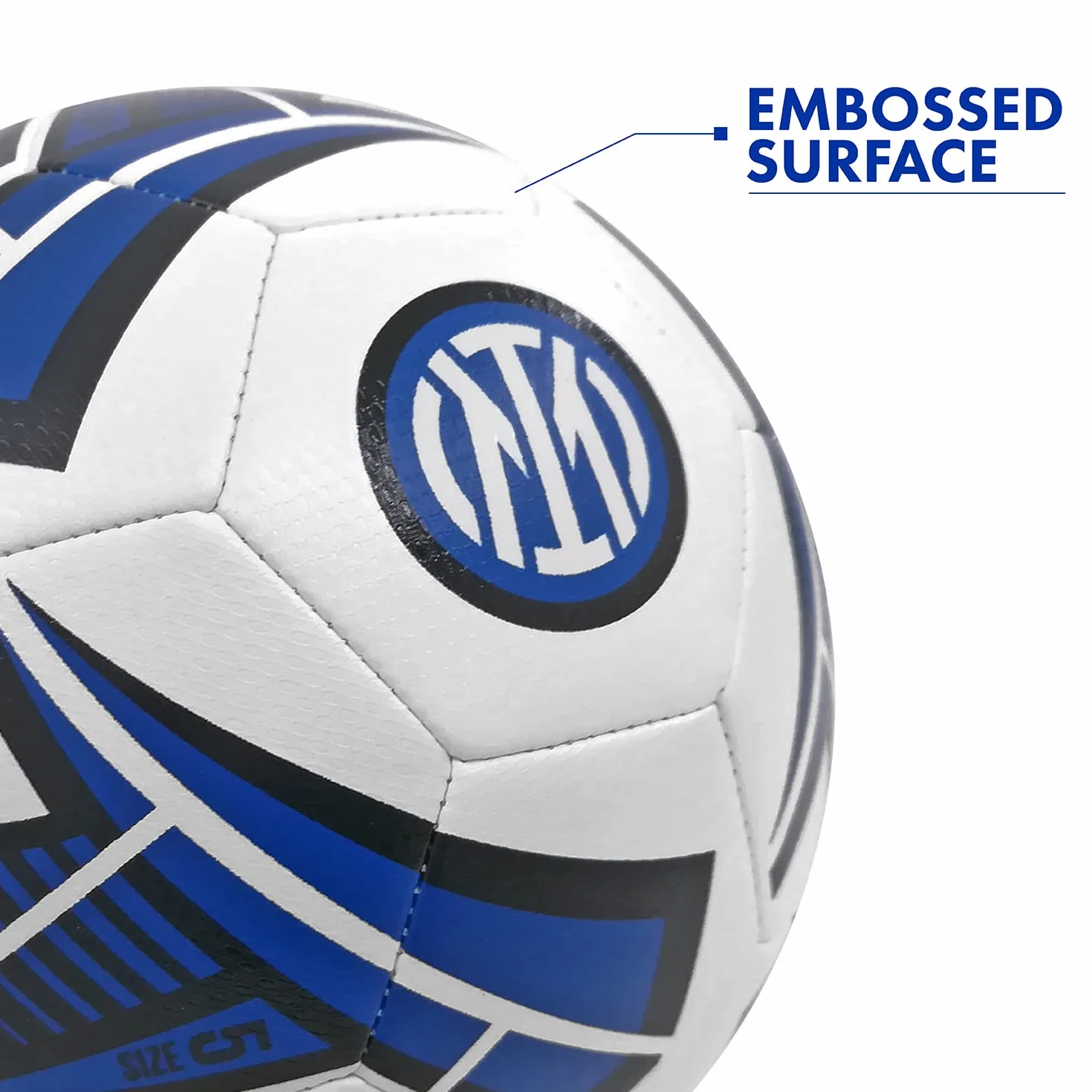 Mondo Sport - INTER Ballon de Football Cousu - Produit Officiel - Taille 5 - 400 grammes - 13642, TPU