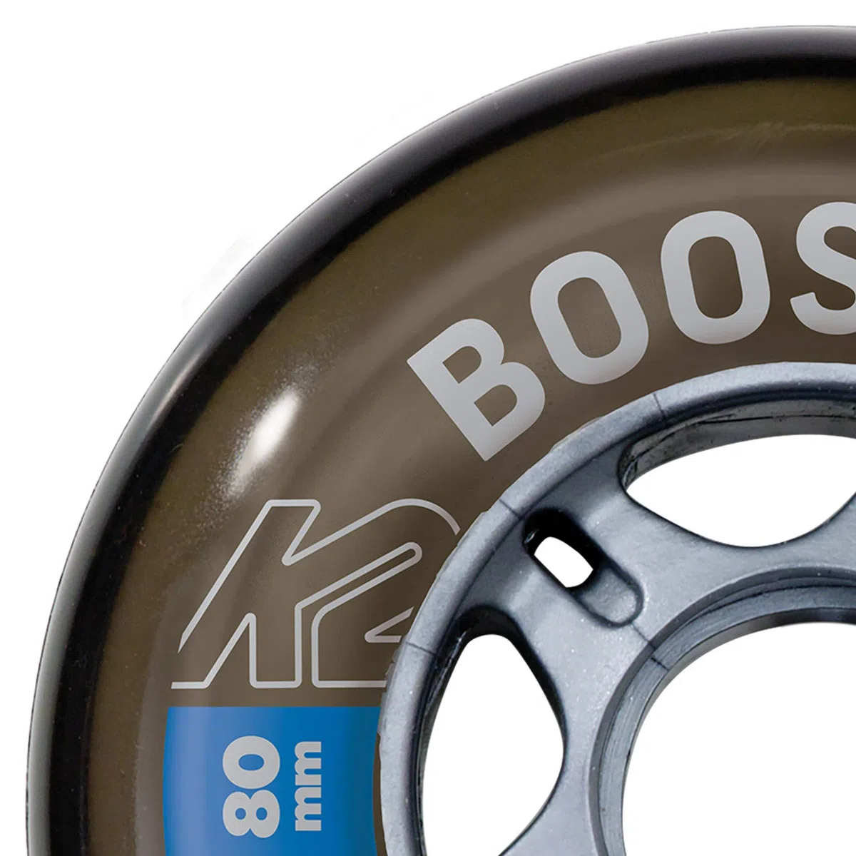 K2 Skates Adultes Universel Patins en Ligne Booster 80MM 82A 4-Wheel Pack — Black — 80mm 82A — 30F3007