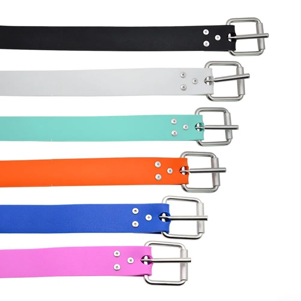 Ceinture de plongée en silicone avec boucle marseillaise pour sports sous-marins 1. ou 1,5 m (130 cm bleu)