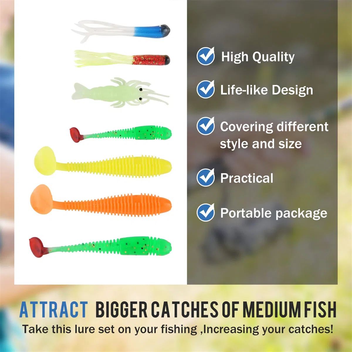 Leurres de pêche Kit avec Boîte à Outils Portable, RoseFlower 146 Pièces Flottante Set Appât de Pêche Hameçons Basse Accessoires avec Spinnerbaits, Plastique vers, Minnow, Grenouille, Baits