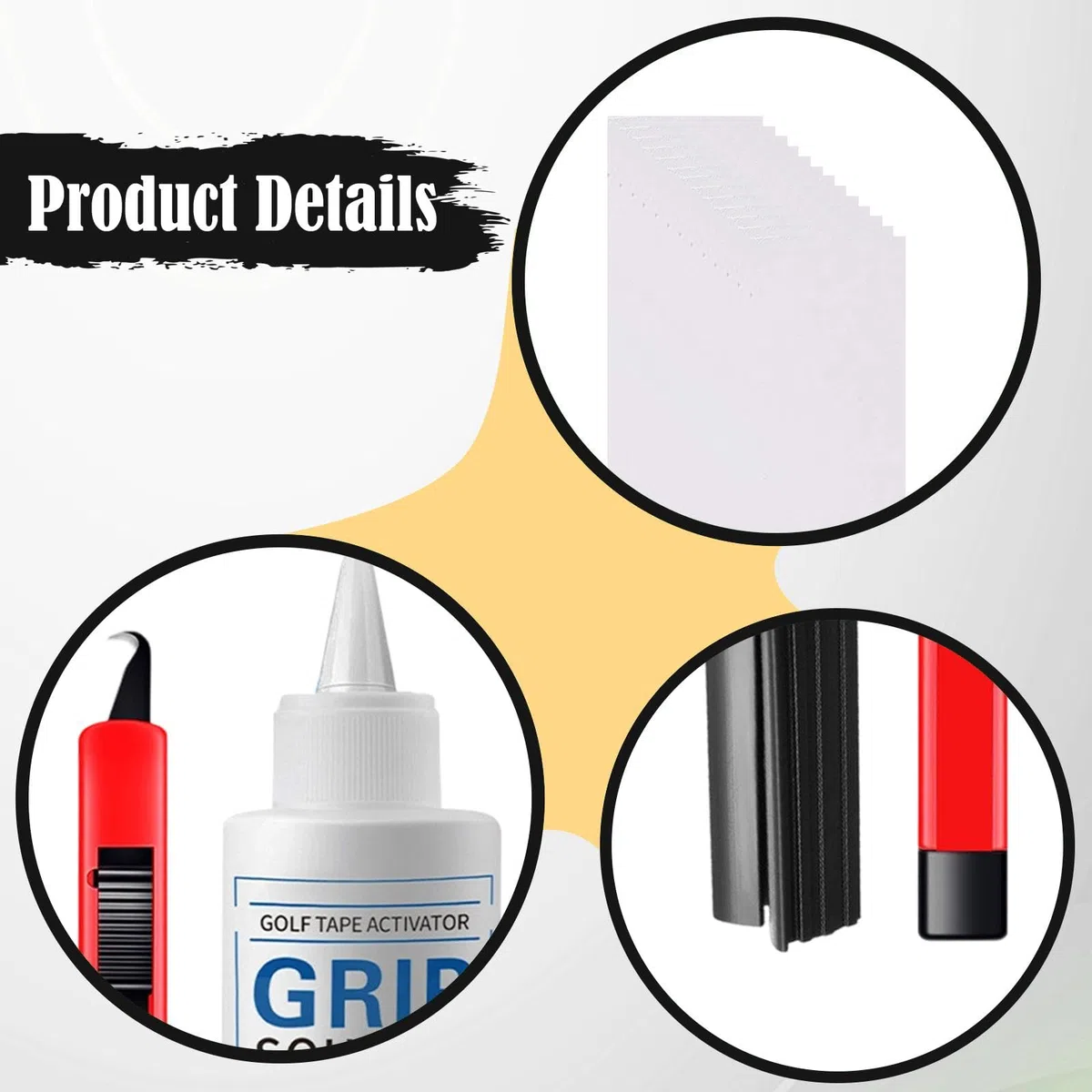 perfk Kit de Grips de Golf 150 ML : solvant pour Ruban adhésif de Grip de Golf, Outils Essentiels pour Les golfeurs, Accessoires de Remplacement et de