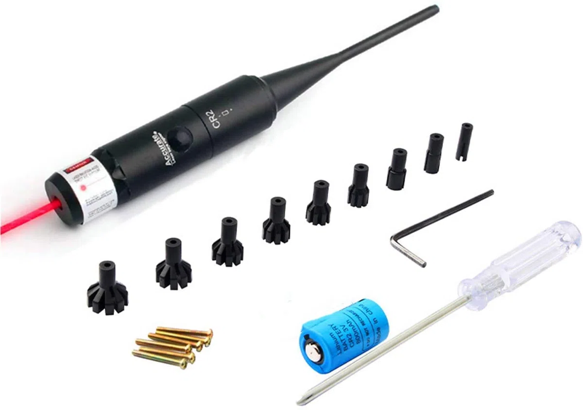 Kit de visée à alésage Rouge Laser Bore Sighter pour Calibre de 0.17 à 0.54 pour Lunette de visée et Arme de Poing, Airsoft