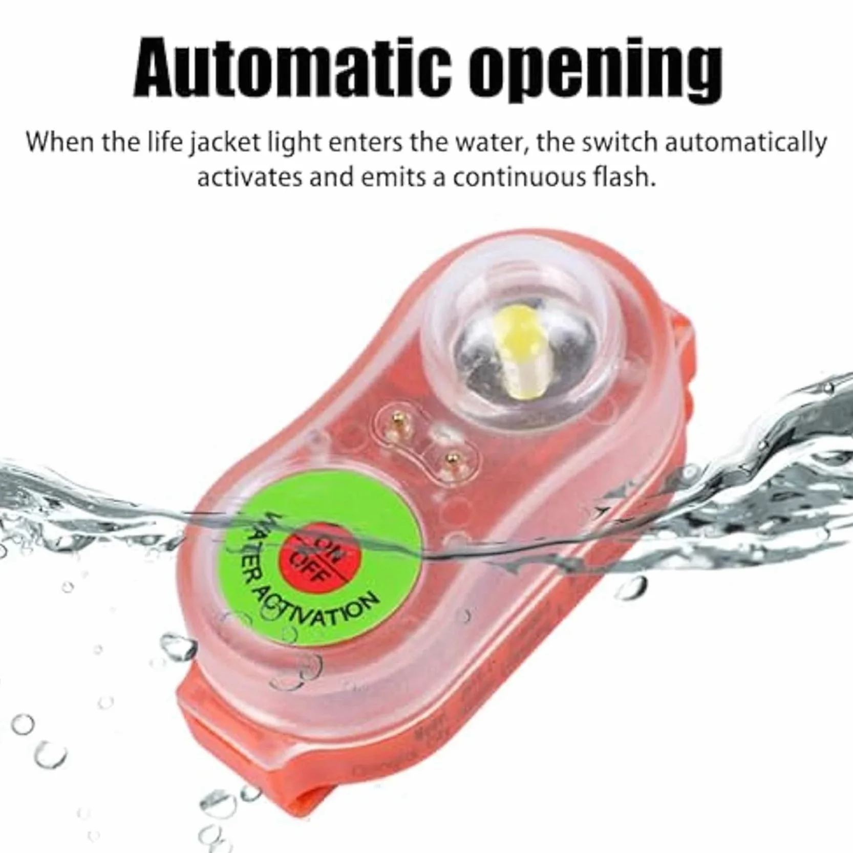 3X Gilet de Sauvetage, Lumière LED, Gilet de Sauvetage Flash, pour la Survie d'urgence en Eau